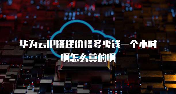 华为云IP搭建价格多少钱一个小时啊怎么算的啊