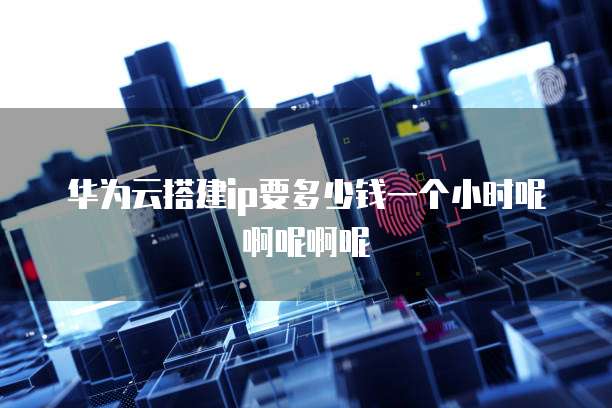 华为云搭建ip要多少钱一个小时呢啊呢啊呢