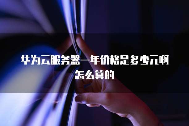 华为云服务器一年价格是多少元啊怎么算的