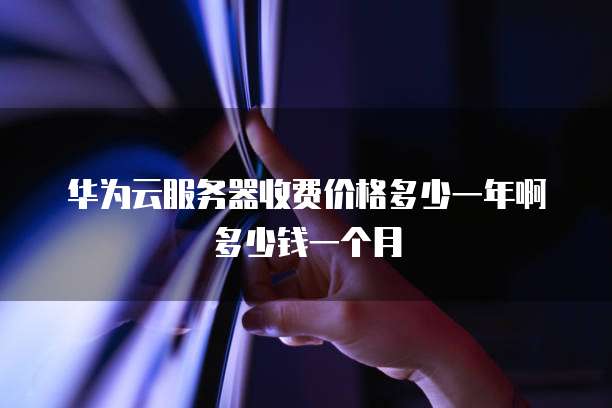 华为云服务器收费价格多少一年啊多少钱一个月