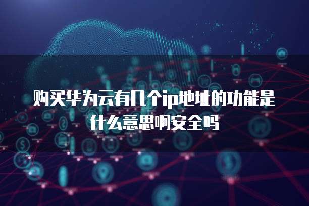 购买华为云有几个ip地址的功能是什么意思啊安全吗