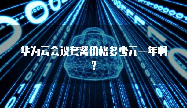 华为云会议套餐价格多少元一年啊?