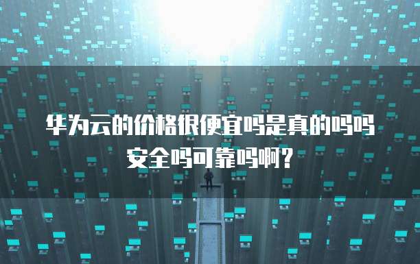 华为云的价格很便宜吗是真的吗吗安全吗可靠吗啊？