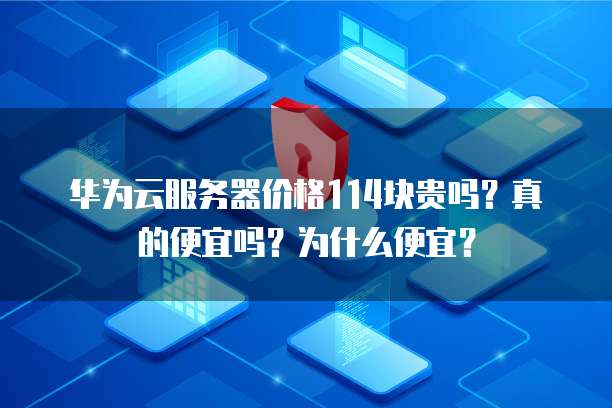 华为云服务器价格114块贵吗?真的便宜吗?为什么便宜?