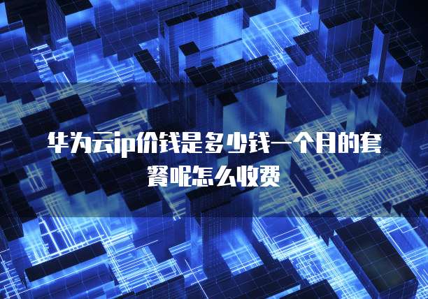 华为云ip价钱是多少钱一个月的套餐呢怎么收费