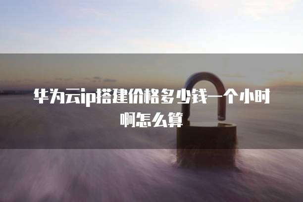 华为云ip搭建价格多少钱一个小时啊怎么算