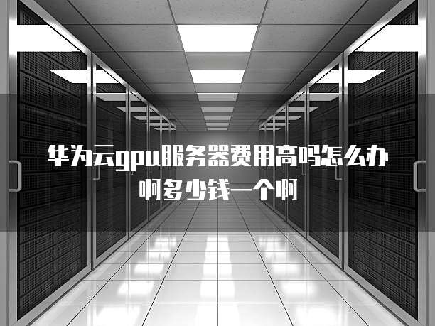 华为云gpu服务器费用高吗怎么办啊多少钱一个啊