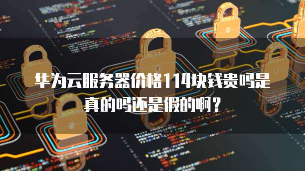 华为云服务器价格114块钱贵吗是真的吗还是假的啊?