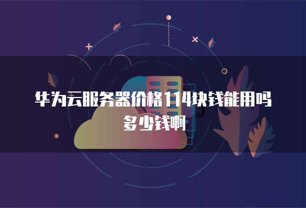 华为云服务器价格114块钱能用吗多少钱啊