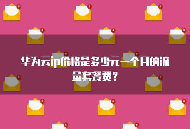 华为云ip价格是多少元一个月的流量套餐费?