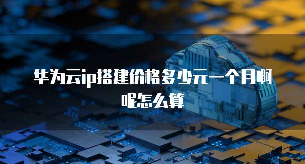 华为云ip搭建价格多少元一个月啊呢怎么算