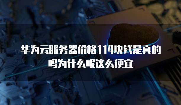 华为云服务器价格114块钱是真的吗为什么呢这么便宜