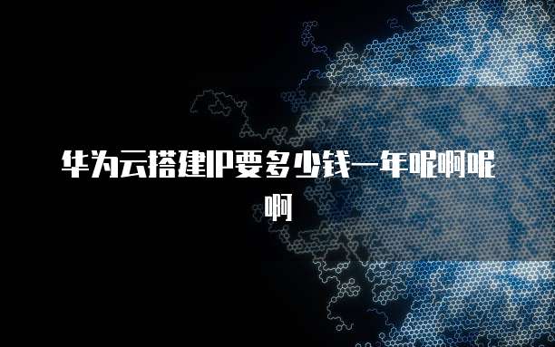 华为云搭建IP要多少钱一年呢啊呢啊