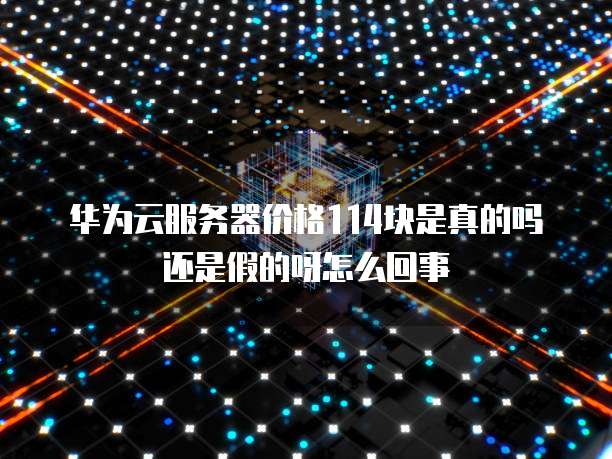 华为云服务器价格114块是真的吗还是假的呀怎么回事