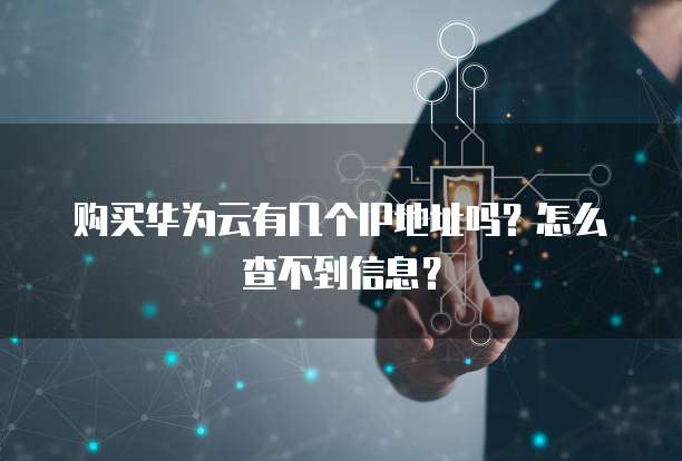 购买华为云有几个IP地址吗?怎么查不到信息?
