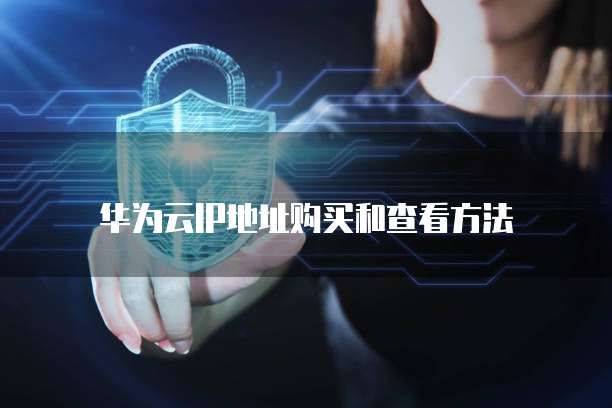 华为云IP地址购买和查看方法