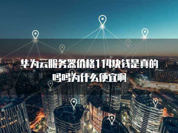华为云服务器价格114块钱是真的吗吗为什么便宜啊