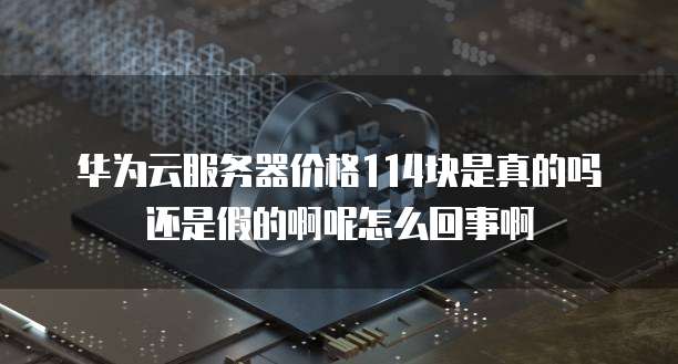 华为云服务器价格114块是真的吗还是假的啊呢怎么回事啊