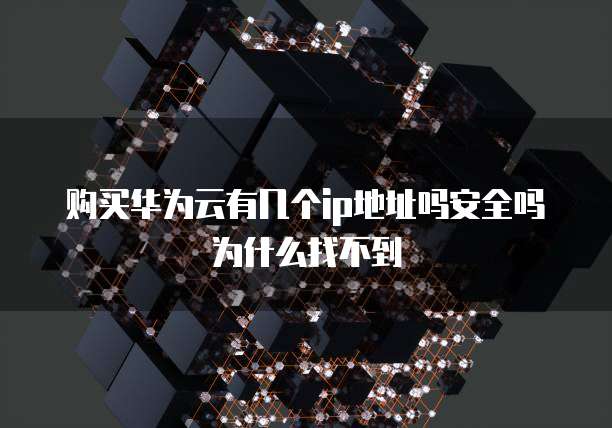 购买华为云有几个ip地址吗安全吗为什么找不到