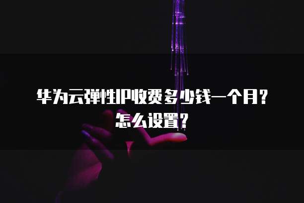 华为云弹性IP收费多少钱一个月?怎么设置?
