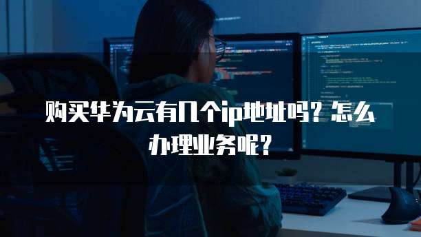 购买华为云有几个ip地址吗?怎么办理业务呢?