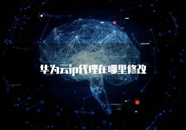 华为云ip代理在哪里修改