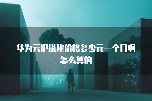华为云IP搭建价格多少元一个月啊怎么算的