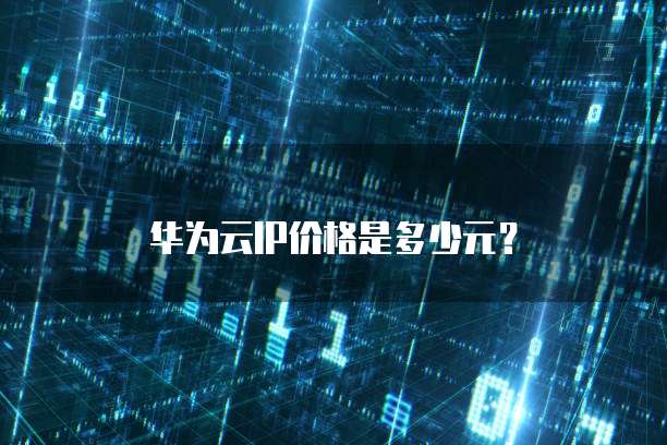 华为云IP价格是多少元?