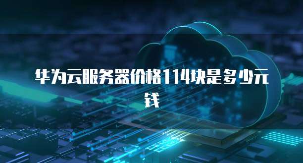 华为云服务器价格114块是多少元钱