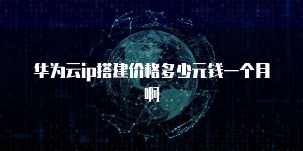 华为云ip搭建价格多少元钱一个月啊