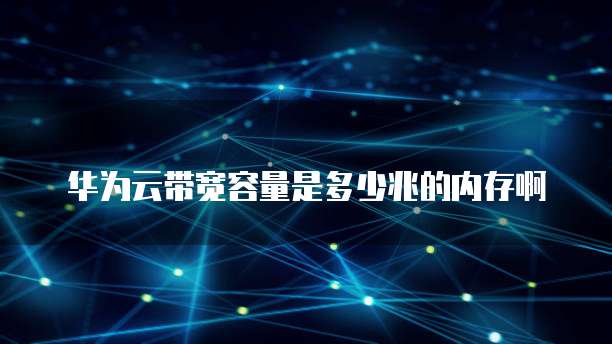 华为云带宽容量是多少兆的内存啊