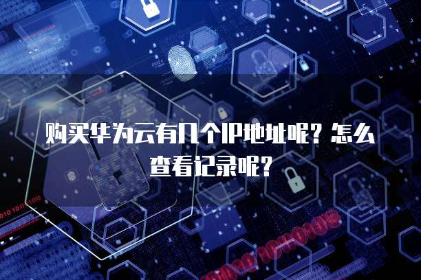 购买华为云有几个IP地址呢?怎么查看记录呢?