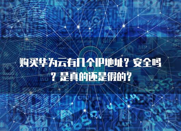 购买华为云有几个IP地址?安全吗?是真的还是假的?