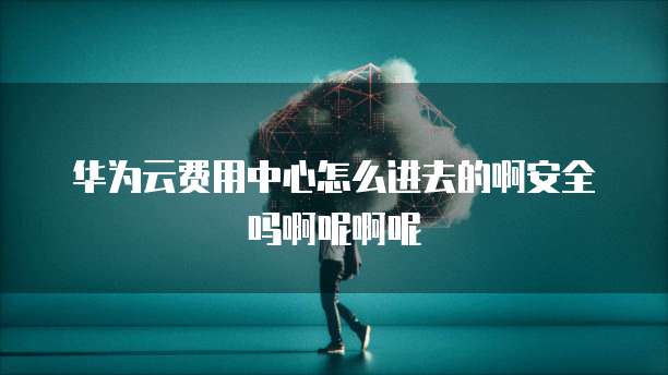 华为云费用中心怎么进去的啊安全吗啊呢啊呢