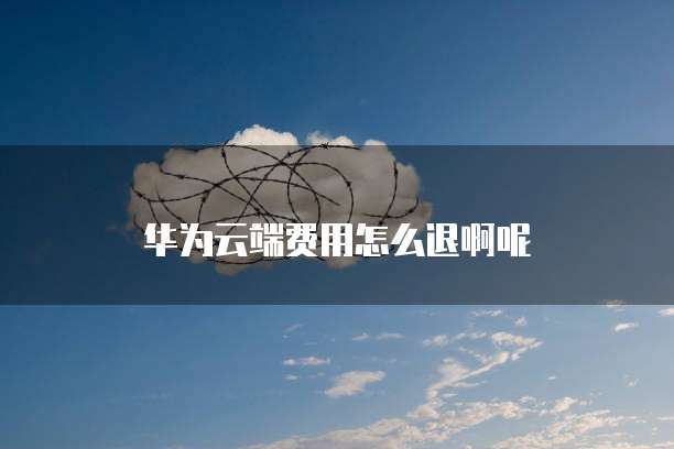 华为云端费用怎么退啊呢