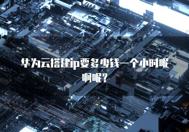 华为云搭建ip要多少钱一个小时呢啊呢?
