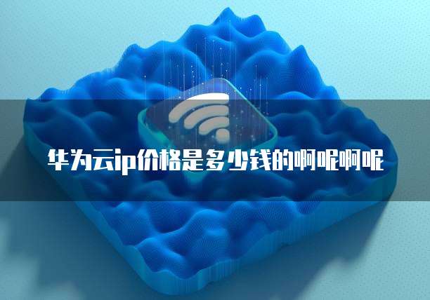 华为云ip价格是多少钱的啊呢啊呢