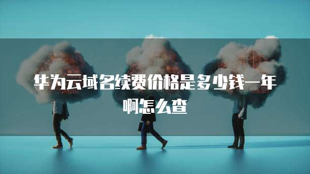 华为云域名续费价格是多少钱一年啊怎么查