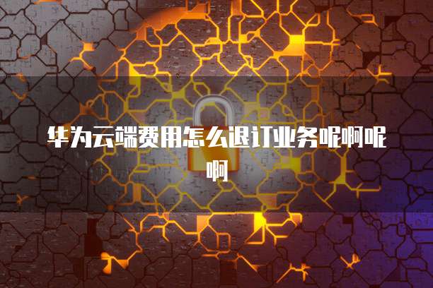 华为云端费用怎么退订业务呢啊呢啊