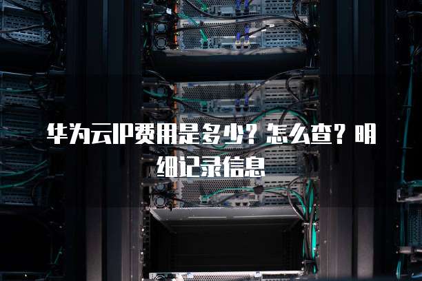 华为云IP费用是多少?怎么查?明细记录信息