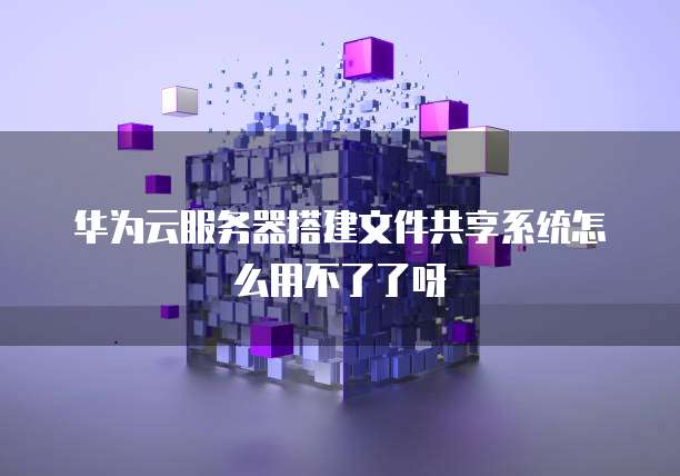 华为云服务器搭建文件共享系统怎么用不了了呀