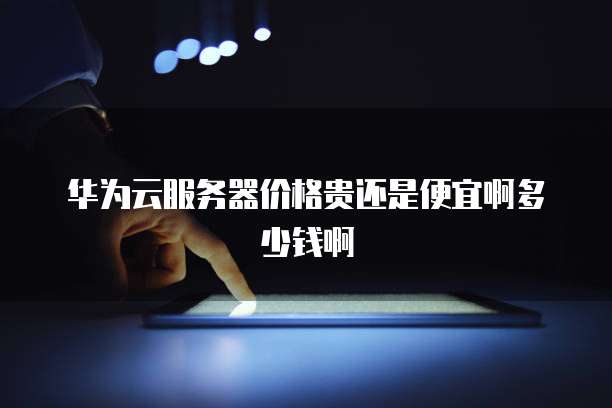 华为云服务器价格贵还是便宜啊多少钱啊