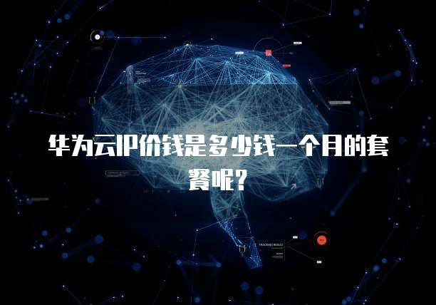 华为云IP价钱是多少钱一个月的套餐呢?