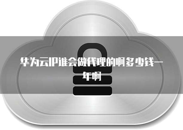 华为云IP谁会做代理的啊多少钱一年啊