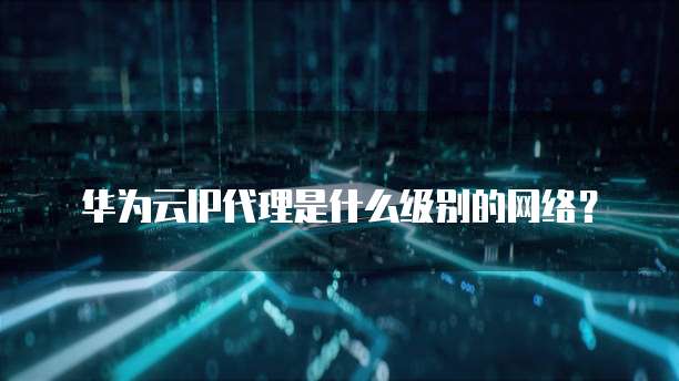 华为云IP代理是什么级别的网络?