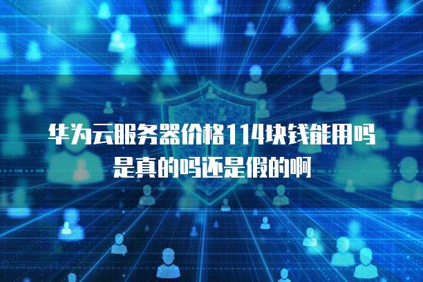 华为云服务器价格114块钱能用吗是真的吗还是假的啊
