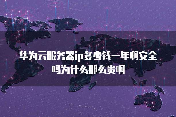 华为云服务器ip多少钱一年啊安全吗为什么那么贵啊