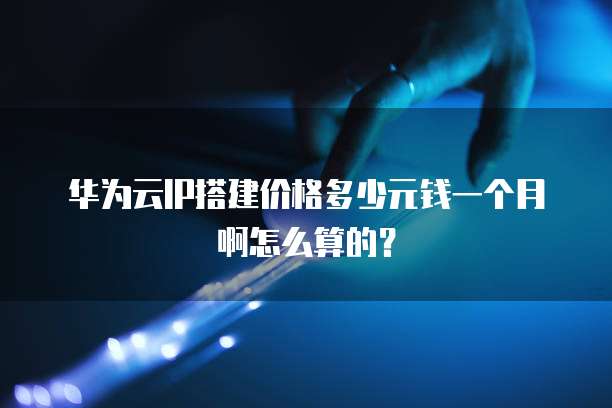 华为云IP搭建价格多少元钱一个月啊怎么算的?