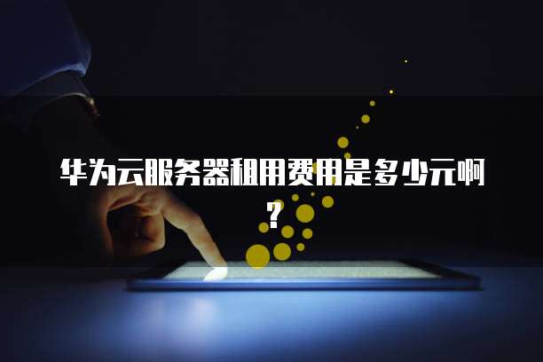 华为云服务器租用费用是多少元啊?