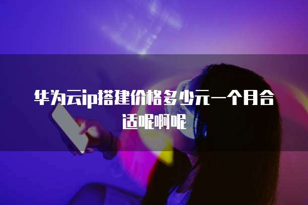 华为云ip搭建价格多少元一个月合适呢啊呢